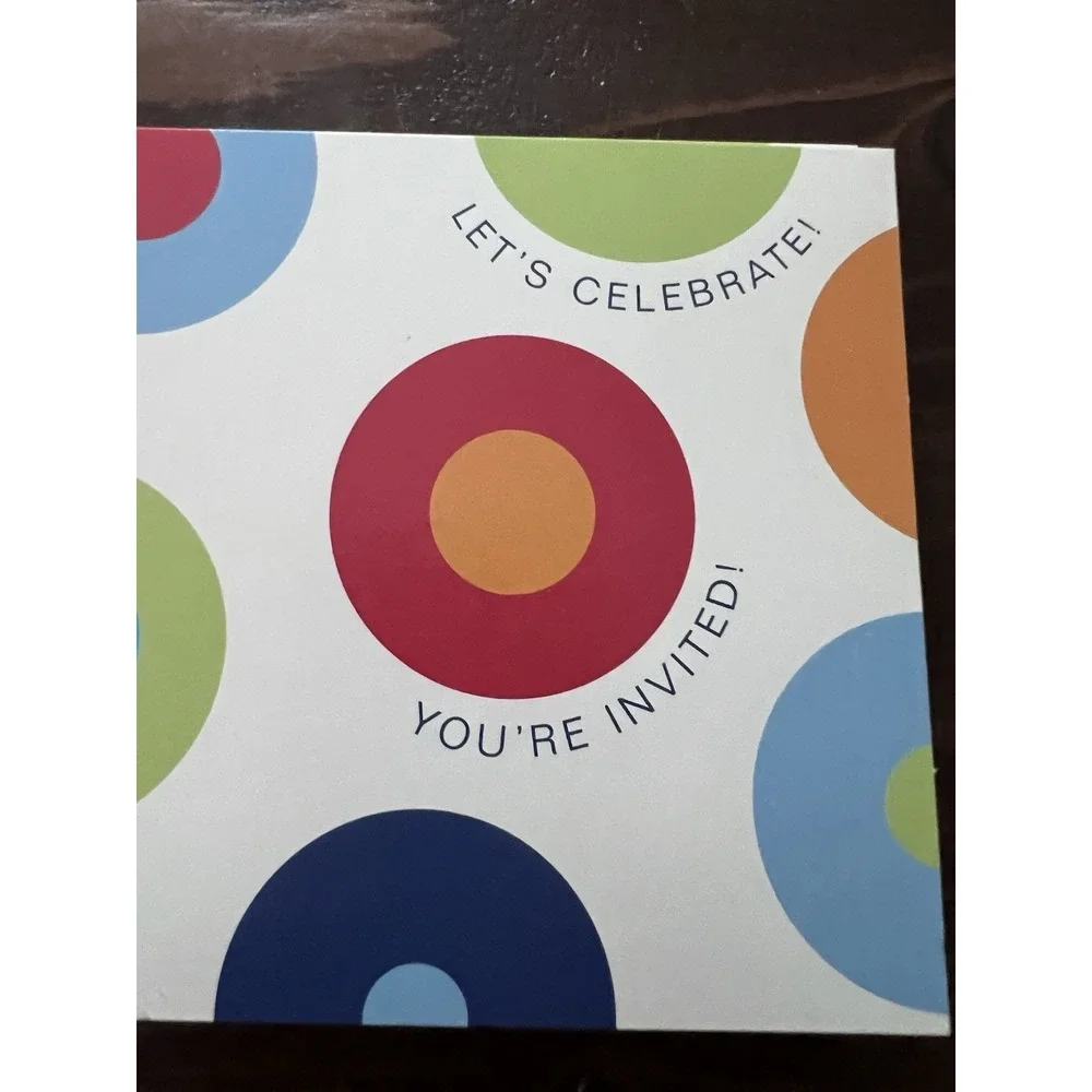 Set 17 PARTY INVITATIONS & ENVELOPES Fun Celebration Spheres American‎ Greetings